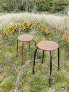 Mid height vintage stacking stools