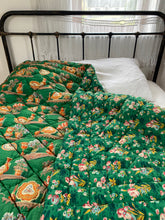 Load image into Gallery viewer, French Antique large hand quilted 1950s bedspread quilt