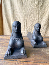 Load image into Gallery viewer, Antique French Sphinx bust Fire Dogs Andirons