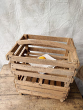 Load image into Gallery viewer, Vintage French stacking apple crates