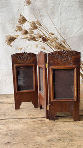 1970s three panel accordeon picture frame
