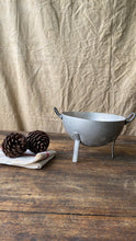 Load image into Gallery viewer, Vintage French aluminium colander strainer on legs