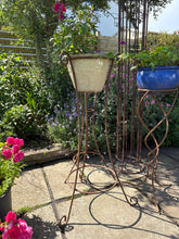 Load image into Gallery viewer, Wrought iron plant stand
