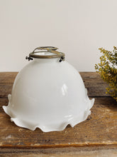 Load image into Gallery viewer, Vintage French “Opaline&quot; Milk glass bell pendant lighter shade