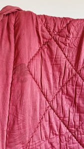 Vintage French quilt - deep red