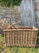 Load image into Gallery viewer, Vintage French large basket on wooden rails