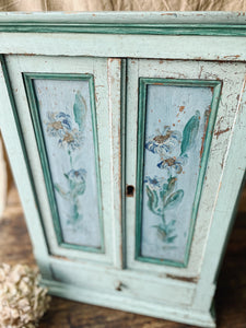 Vintage hand painted little cupboard