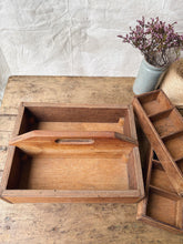 Load image into Gallery viewer, Vintage ply compartment tool box