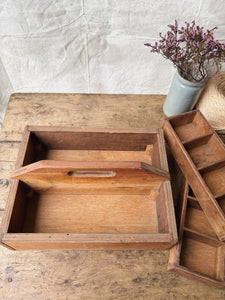 Vintage ply compartment tool box