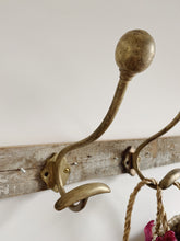 Load image into Gallery viewer, Pair of Antique French brass hat and coat hooks