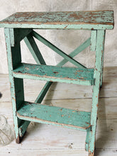 Load image into Gallery viewer, Vintage cross back step ladder