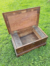 Load image into Gallery viewer, Antique wooden chest with carved panels