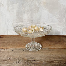 Load image into Gallery viewer, Pressed Crystal bowl on foot circa 1930s