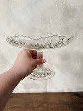 Load image into Gallery viewer, Pressed Crystal bowl on foot circa 1930s