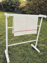 Load image into Gallery viewer, Vintage French painted wood towel stand