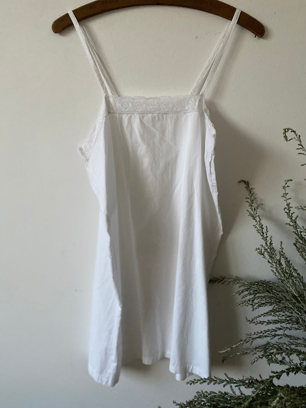 1960s French cotton and lace camisole S