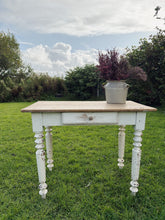 Load image into Gallery viewer, Antique French painted legs table desk with drawer