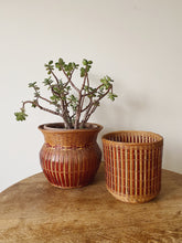 Load image into Gallery viewer, Vintage 1970s French wicker plant pot holders