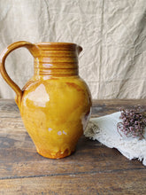 Load image into Gallery viewer, Antique french cruche jug - mustard yellow
