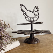 Load image into Gallery viewer, Vintage French cast iron egg stand