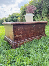 Load image into Gallery viewer, Antique wooden chest with carved panels