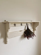 Load image into Gallery viewer, Vintage hook shelf, chippy paint