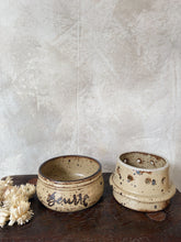 Load image into Gallery viewer, Vintage French stoneware water butter dish