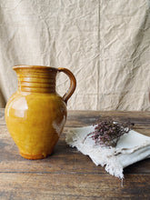 Load image into Gallery viewer, Antique french cruche jug - mustard yellow