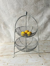 Load image into Gallery viewer, Vintage wire basket fruit and veg stand