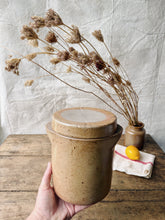 Load image into Gallery viewer, Vintage French stoneware confit pot with lid
