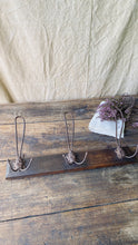 Load image into Gallery viewer, Vintage French hat and coat rack with wire hooks