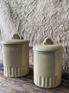 1950s French unmarked kitchen canisters
