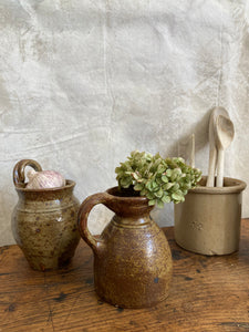 Small handmade rustic pottery jug