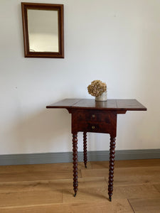 Antique french bobbin leg occasional table