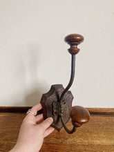 Load image into Gallery viewer, Vintage French hat and coat hook mounted on a base