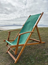 Load image into Gallery viewer, Vintage French deck chairs - dark green