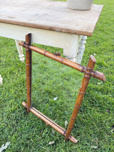 Load image into Gallery viewer, Antique French faux bamboo wall mirror