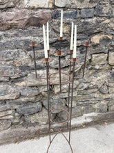 Load image into Gallery viewer, Floor standing wrought iron candelabra