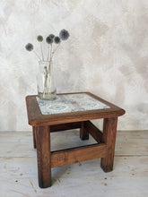 Load image into Gallery viewer, Tiled top oak occasional table