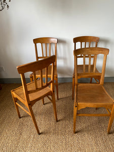 Vintage French 1950s “Stella” Bistro chairs - set of 4