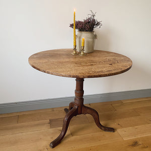 Vintage French wine tasting table tilt-top table