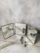 Load image into Gallery viewer, Vintage French triptych barbers mirror