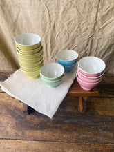 Load image into Gallery viewer, Mid Century French little “café au lait&quot; bowls by Boch Frères