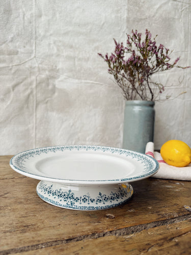 Vintage Longwy footed plate