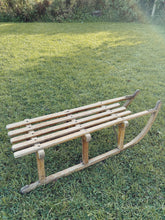 Load image into Gallery viewer, Antique French wooden sled