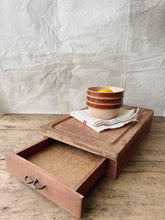 Load image into Gallery viewer, Vintage French chopping board with drawer