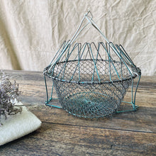 Load image into Gallery viewer, Vintage French collapsible market egg basket