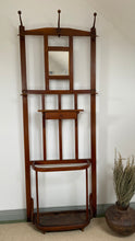 Load image into Gallery viewer, Vintage French bentwood hall coat stand with mirror and umbrella stand