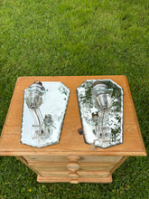 Load image into Gallery viewer, Pair of midcentury French mirrored wall sconce