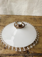 Load image into Gallery viewer, Vintage French Opaline lace milk glass lampshade